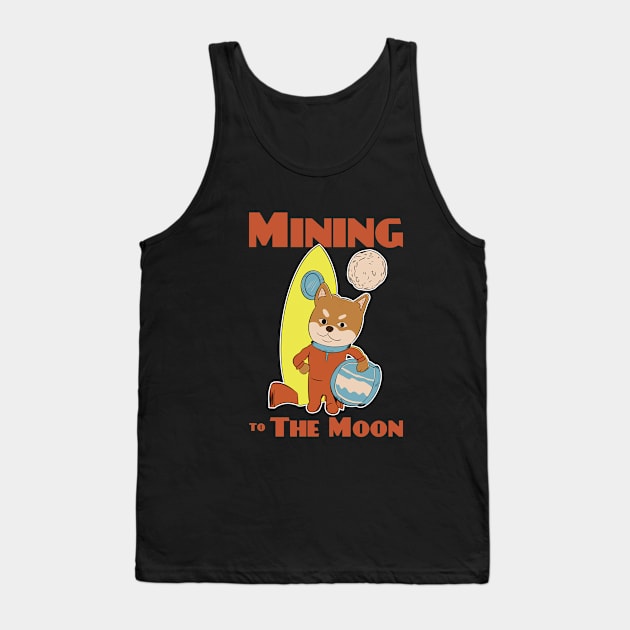 Mining to the moon - Shiba astronaut crypto coin investor Tank Top by MisterThi